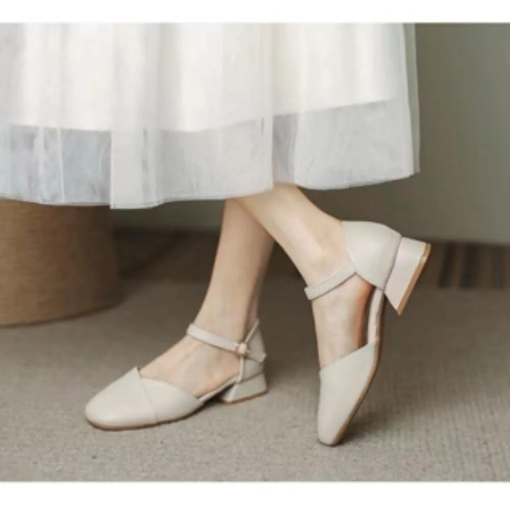 韓風時尚美鞋館 方頭軟皮瑪莉珍鞋皮鞋 韓國方頭軟皮瑪莉珍鞋 一字扣 瑪莉珍鞋 娃娃鞋 女鞋 包鞋 軟皮革瑪莉珍鞋 