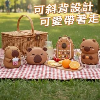 卡皮巴拉水豚斜背包 (卡皮巴拉零錢包 兒童矽膠包 卡皮巴拉造型包 水豚掛包 小包包 女童斜背包)