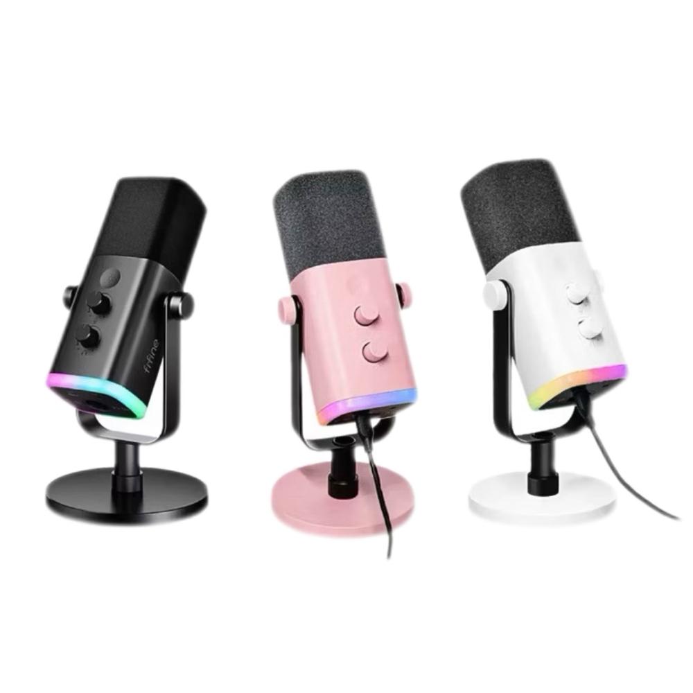 【FIFINE】AM8 錄音室等級USB/XLR動圈式RGB麥克風 麥克風 有線麥克風 桌上型麥克風