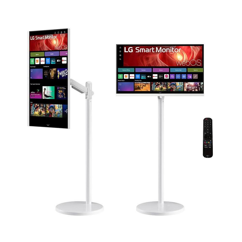 【LG 樂金】HoMIE Pro 3 32U720SA-W 智慧聯網螢幕+移動支架組合(32型4K/VA)