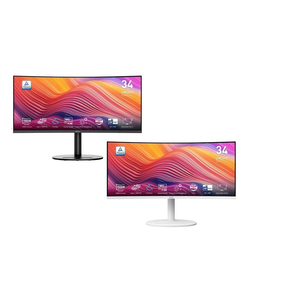 【MSI 微星】MSI 微星 Modern MD342CQP 黑色 白色 電腦螢幕 34吋 VA 120Hz 1ms UWQHD
