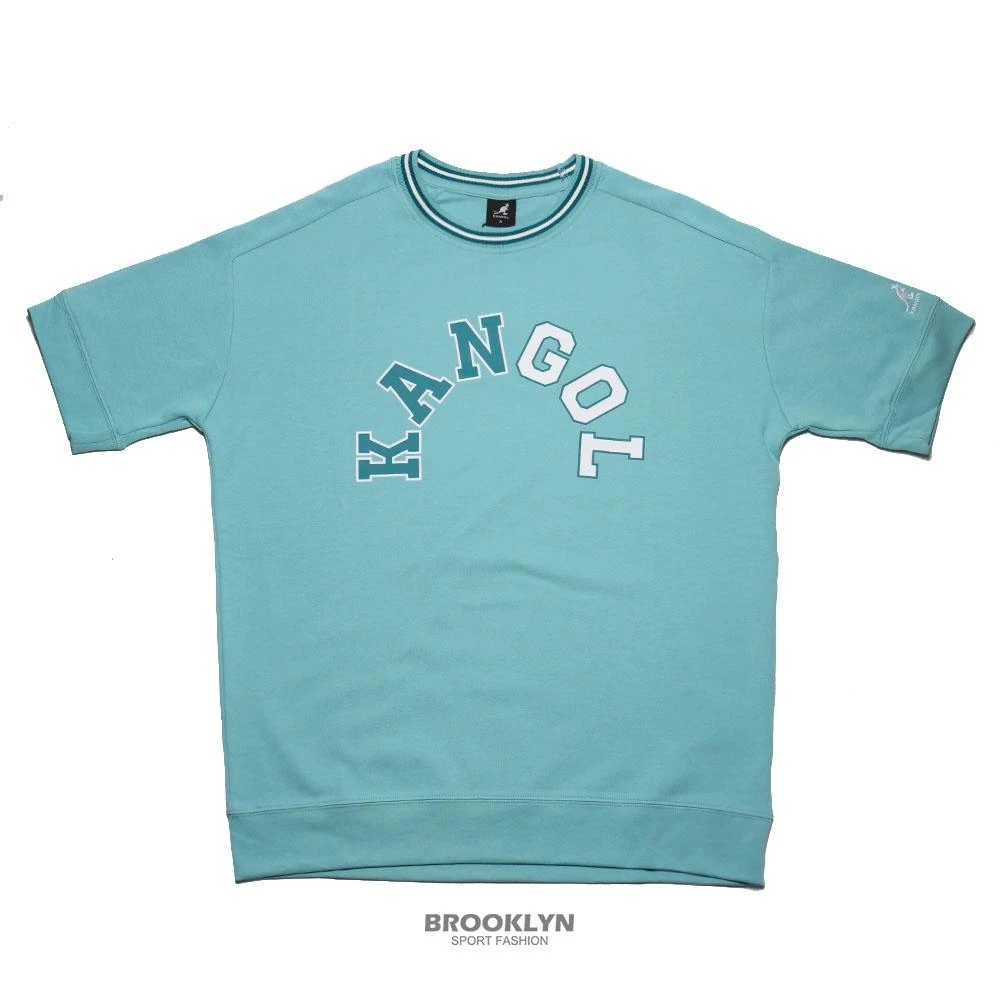 【KANGOL】KANGOL 短袖 短T 中性 薄荷綠白 羅紋 大LOGO 棉 休閒 男女 6225100481