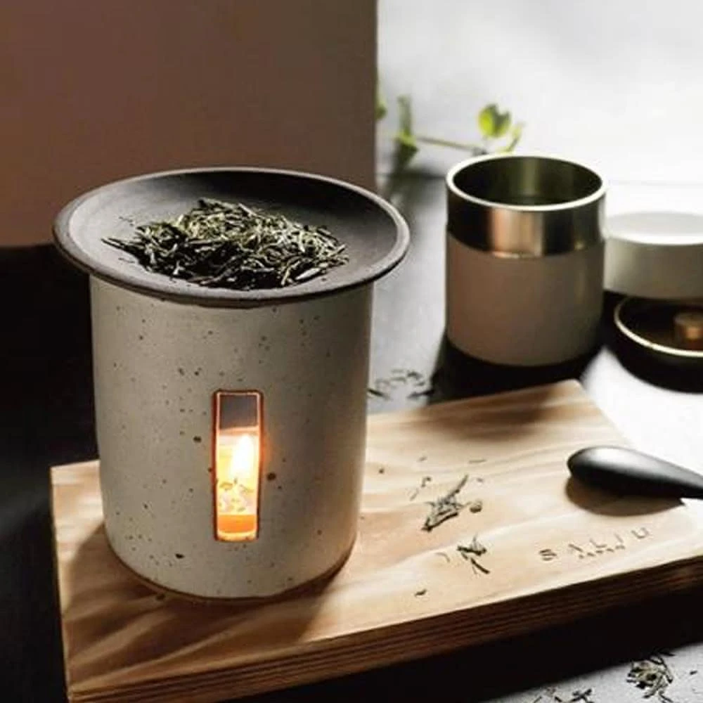 日本SALIU 日本製陶製茶香爐-2色可選(擴香 薰香 香薰爐 烘茶 天然茶葉香 天然薰香 香氛)