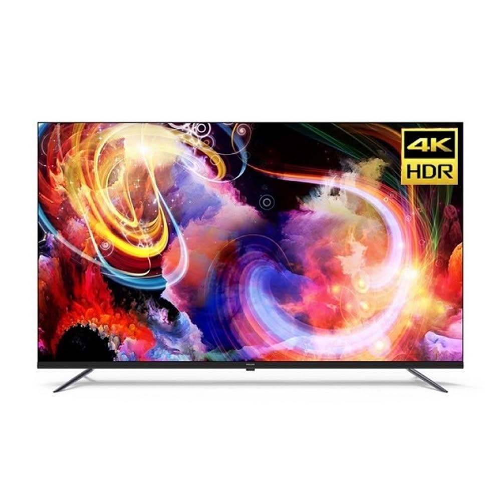  飛利浦 PHILIPS 55PQT8169 55吋 4K UHD 解析度（3840 x 2160）聯網智慧電視，提供高畫質影像與清晰音效（12Wx2 喇叭），支援 HDMI 3組、USB 2組、耳機端子與 AV 1組輸入。60Hz 倍頻、110V 電源、中文選單，尺寸 1226 x 720 x 94 mm，重量 12.5 kg，中國製造，BSMI 許可 R33037，含桌上型基本安裝服務，3 年保固。 