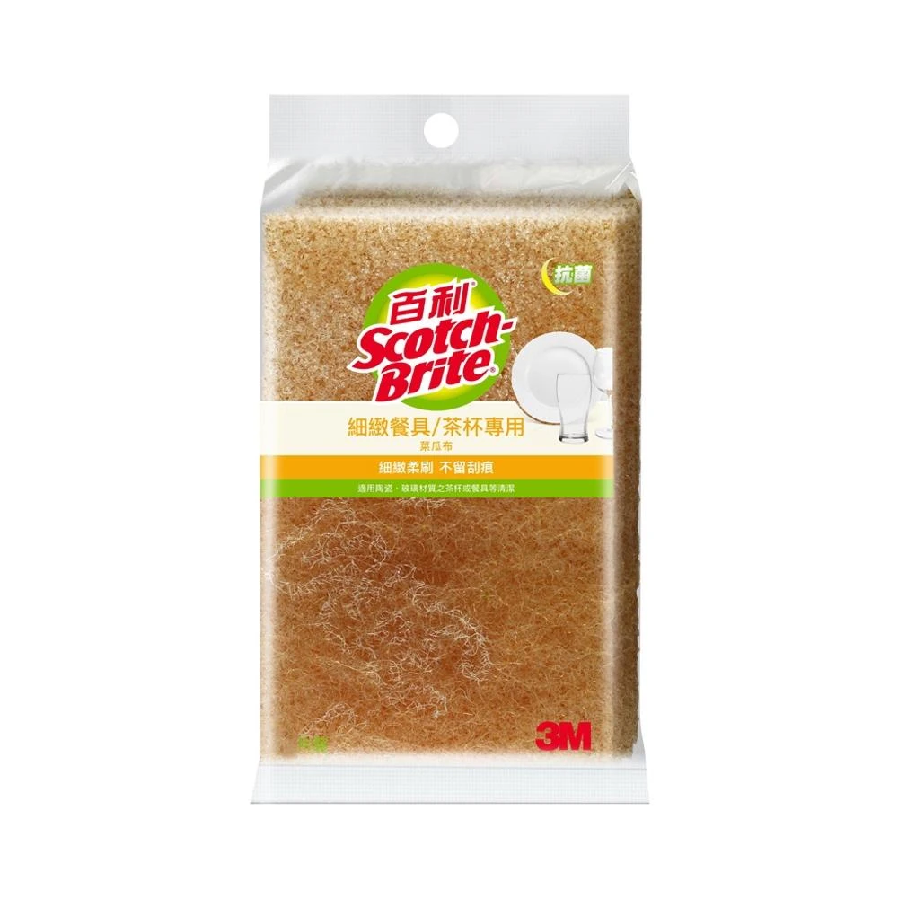 【CHARA 微百貨】3M 百利 細緻餐具 茶杯專用 菜瓜布 41YS 小黃  41YL 大黃