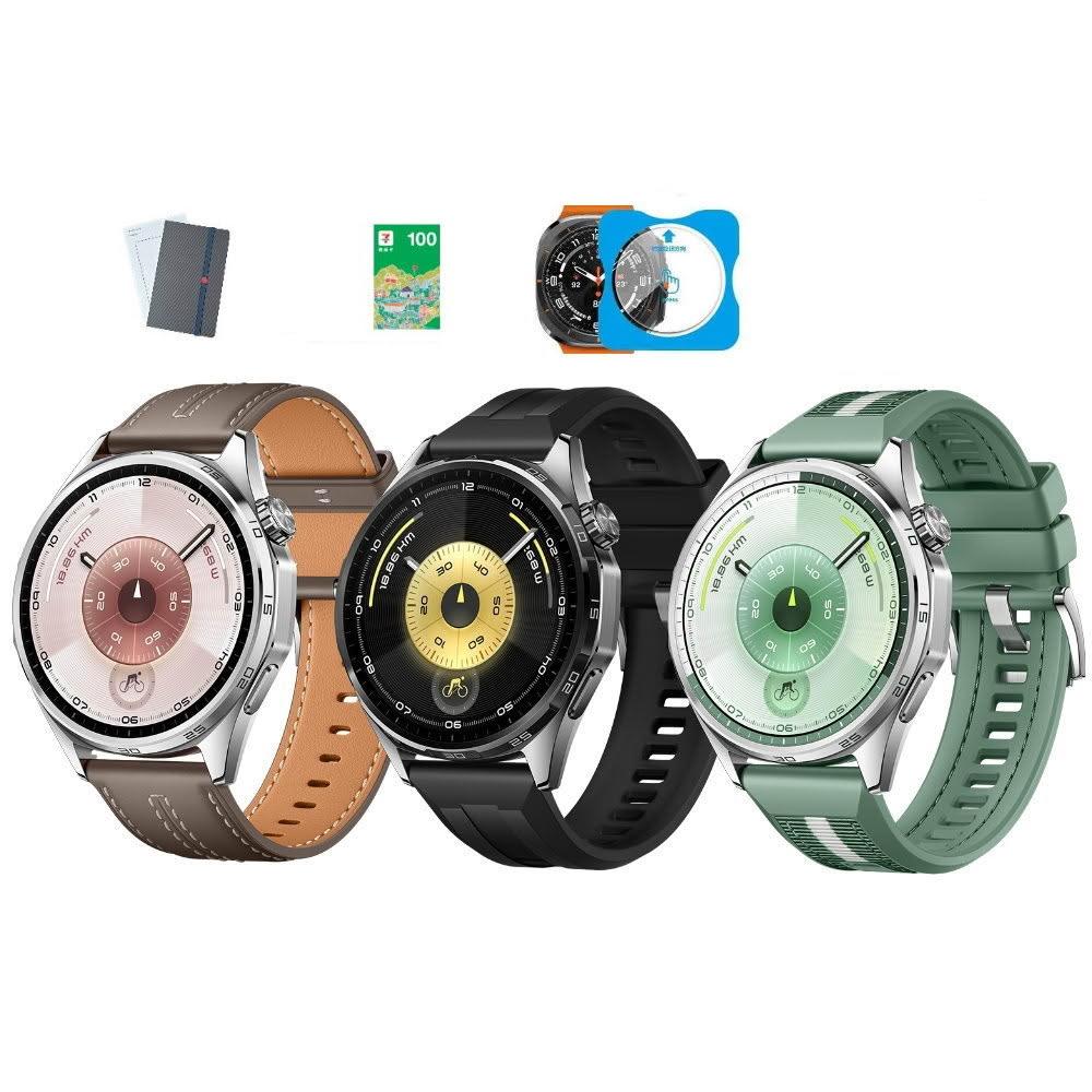 Huawei華為 Watch GT 6 46mm Huawei華為 Watch GT 6 46mm 智慧手錶,具備心率偵測、游泳防水、內建音樂播放、藍芽通話及社群訊息功能,適合路跑、室內運動與游泳使用。支援iOS與Android系統,提供曜石黑與琥珀棕兩種顏色選擇,螢幕尺寸2吋以下,待機時間達8-30天,輕巧設計僅約54.7g,內容物依原廠出貨為主,並具備NCC認證碼CCAK25LP1790T7。