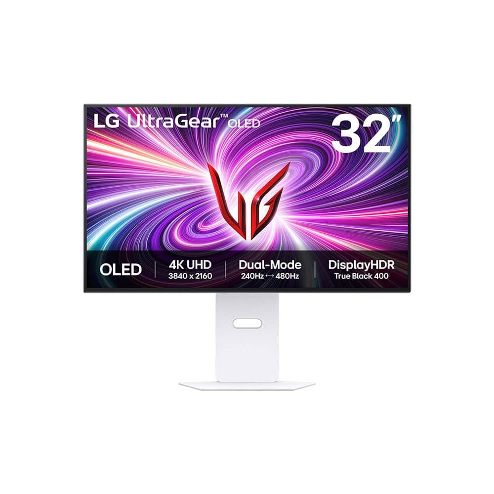 【LG 樂金】32GS95UV-W 雙模式 專業電競螢幕 32型 白色 4K/OLED/240↔ 480Hz/內建喇叭/0.03ms