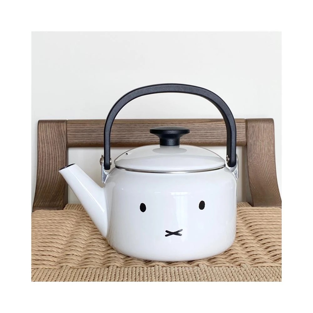 【FUJIHORO 富士琺瑯】日本 富士琺瑯 米菲兔表情琺瑯壺 2.0L IH爐對應  煮水壺 琺瑯壺 附原廠外盒 新居賀禮