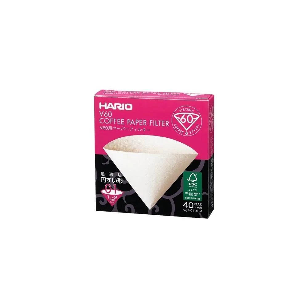 【HARIO】V60 錐形濾紙 咖啡濾紙 (40入/100入/110入) VCF-01/02/03 新舊包裝隨機出