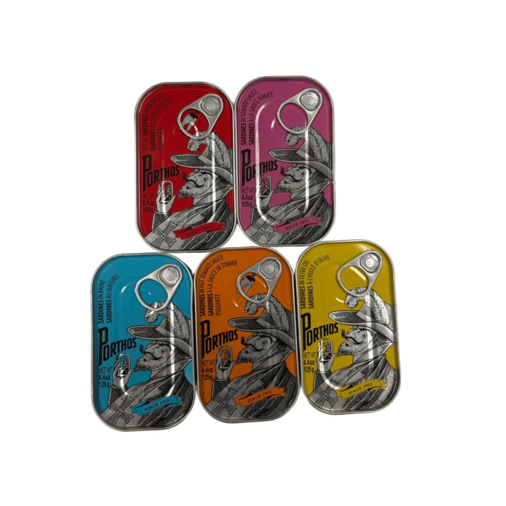 【PORTHOS】葡國老人牌 沙丁魚罐頭(橄欖油/辣橄欖油/茄汁/辣茄汁/鹽水) 125g