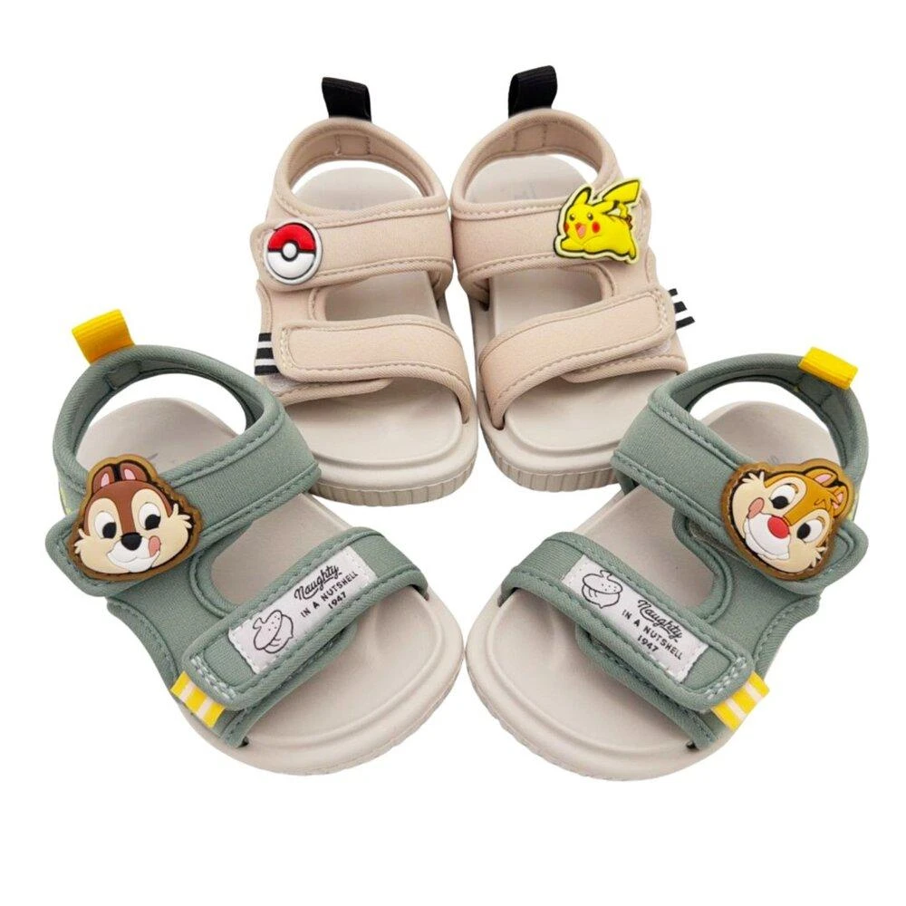 【Disney 迪士尼】台灣製卡通輕量涼鞋 寶可夢 皮卡丘 童鞋 兒童涼鞋 奇奇蒂蒂 嬰幼童鞋 涼鞋 MIT DISNEY 中大童鞋