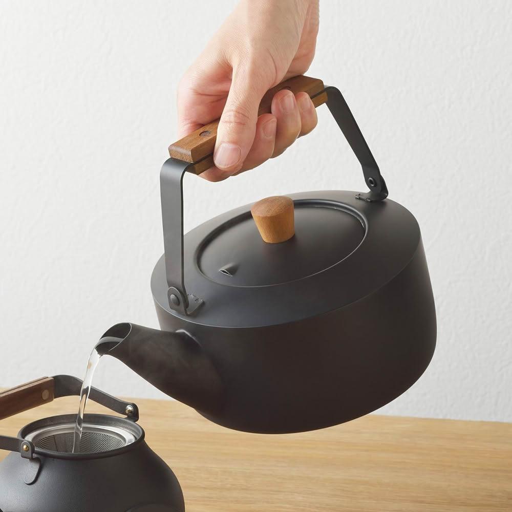 日本宮崎製作所日製復古風18-8不鏽鋼煮水壺(木柄)-1.5L