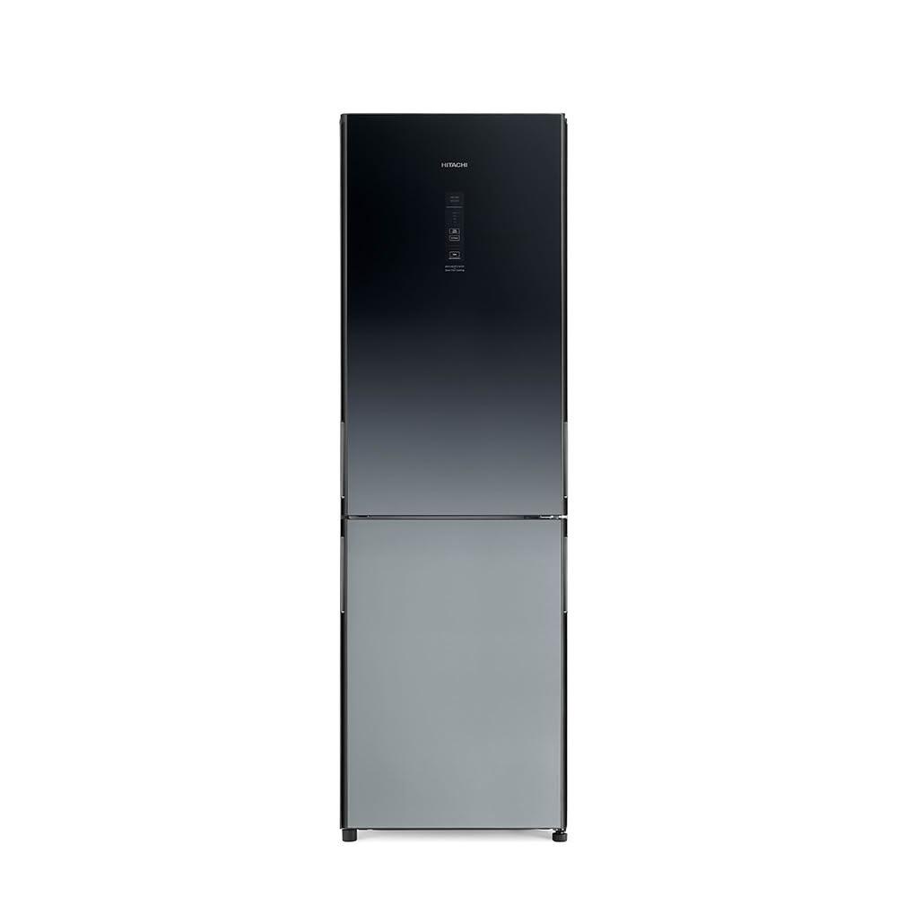 【HITACHI 日立】HRBN5366DFL 冰箱 313L 左開 雙門琉璃 上冷藏下冷凍  漸層琉璃黑 變頻 HITACHI 日立