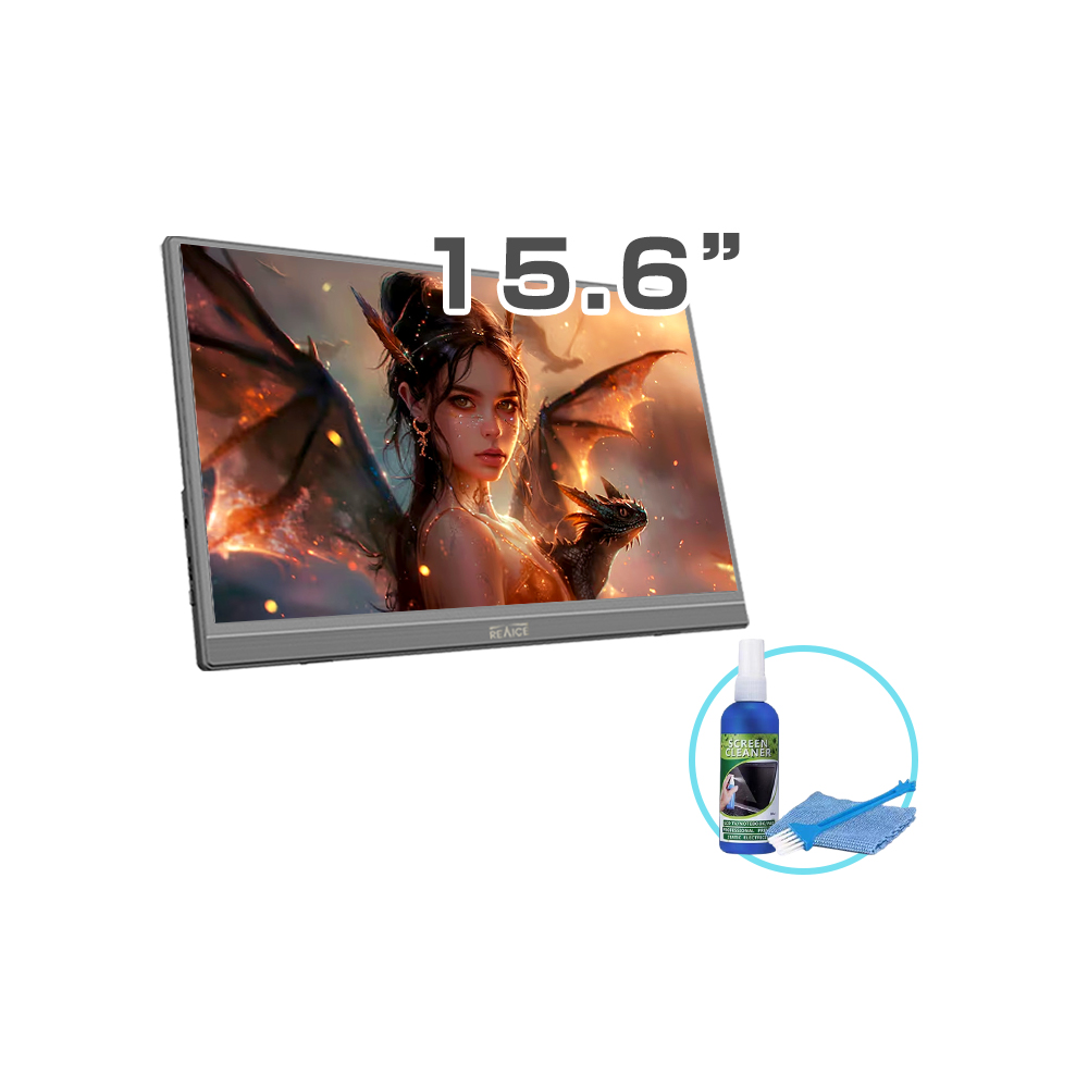 【REAICE】【贈螢幕清潔三件組】15.6型IPS超薄可攜式外接螢幕 (Switch外接螢幕/Type-C/可攜式螢幕)
