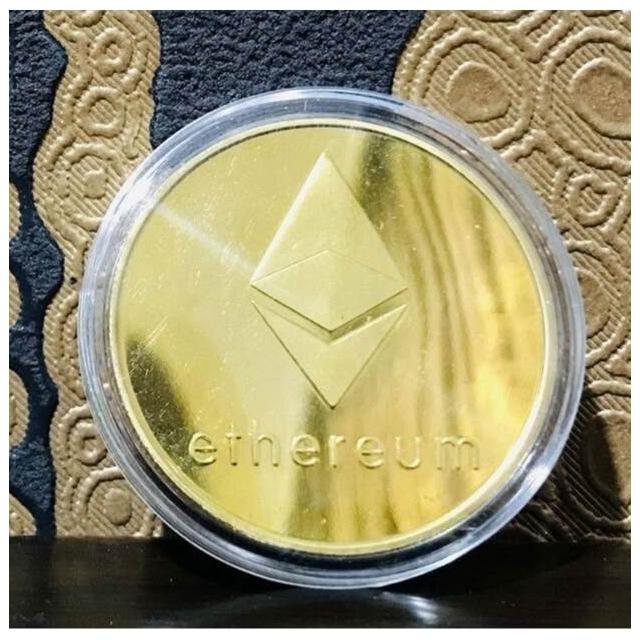以太金幣ETH 比特幣銀幣BITCOIN BTC 紀念品 虛擬幣收藏 送禮小物 以太幣銀