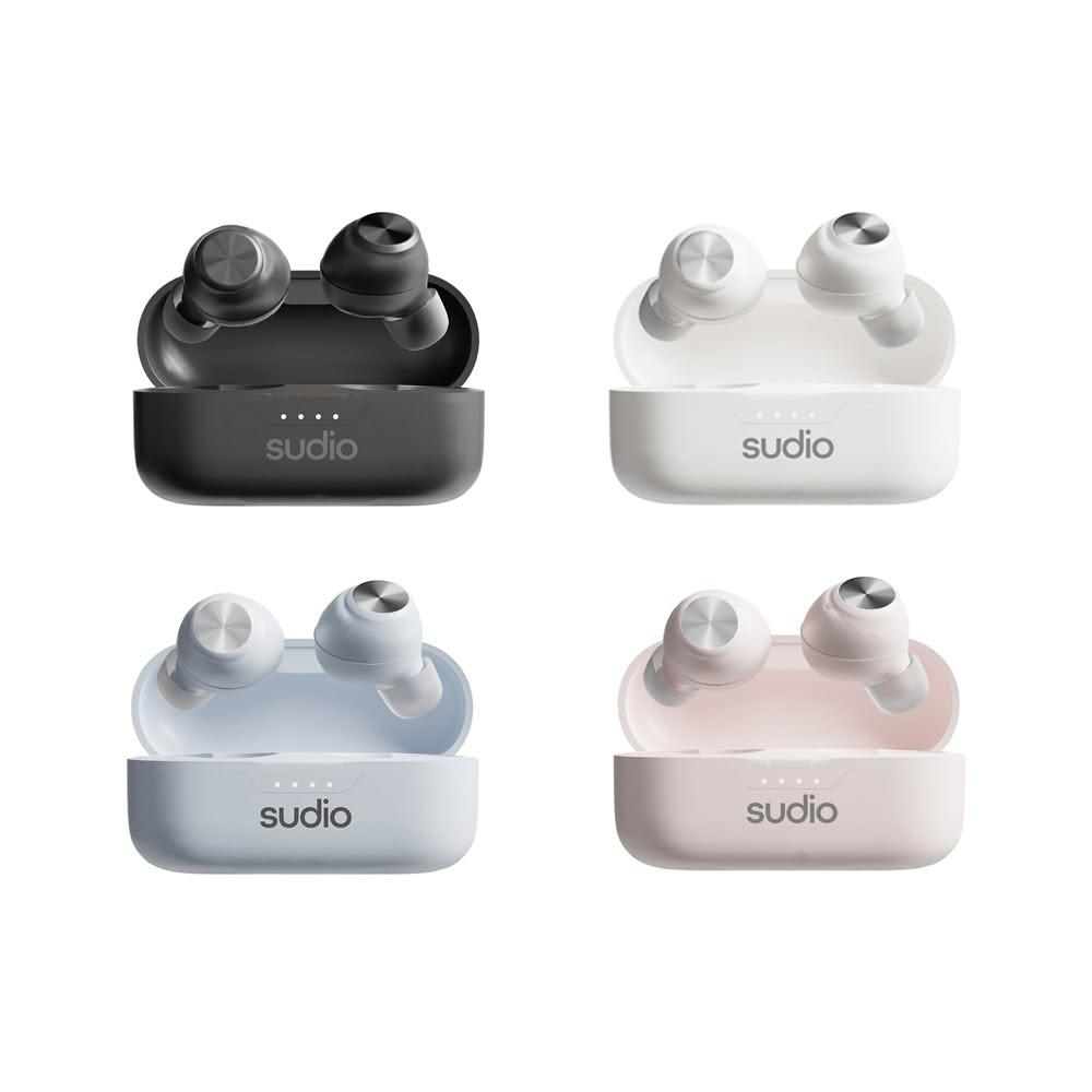 Sudio T3 Sudio T3 藍芽耳機為入耳式設計,輕巧僅33g,配備麥克風支援通話,TYPE-C 充電相容 Android iOS 系統。顏色選擇黑、粉藍、粉紅、白,中國製造,享18個月保固,NCC CC AF24LP1170T0 及 BSMI R38900 認證,完美適合日常音樂與通勤使用。