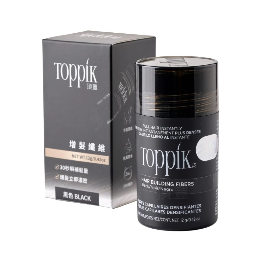【Toppik 頂豐】增髮纖維 12g  不含配件 瞬補髮量 靜電髮粉 美國原裝進口