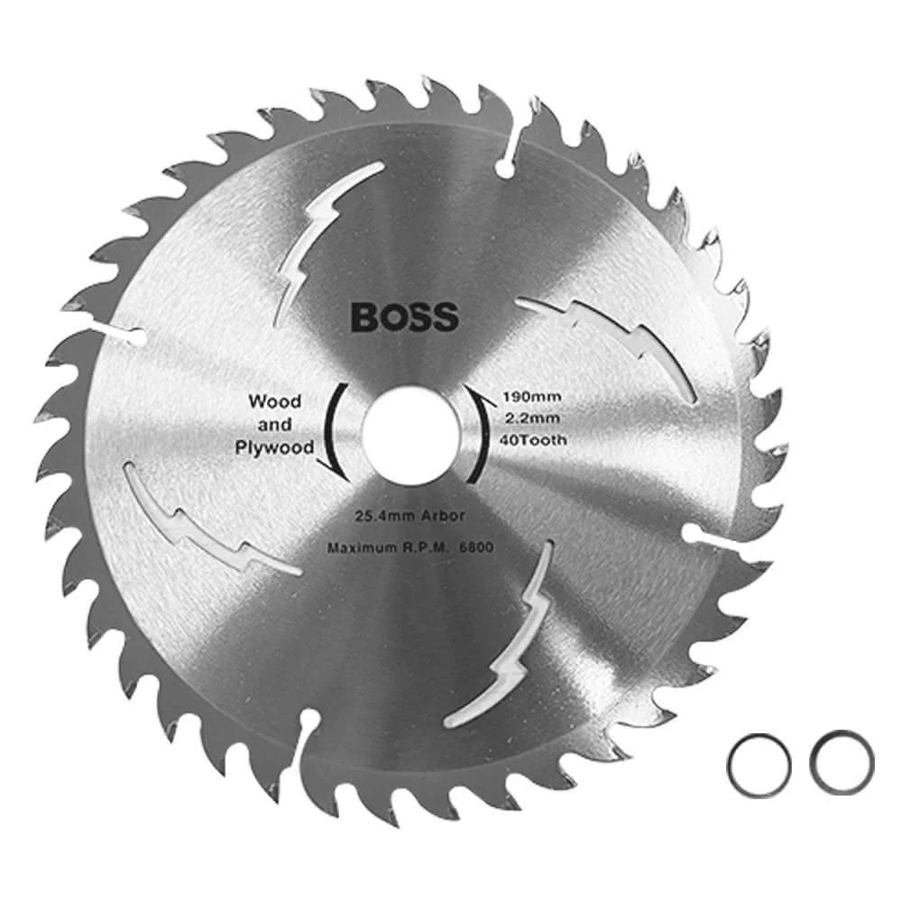 【BOSS】電動鋸片 190*2.2*25.4*40T 圓鋸片 切片 木工鋸片 中崙五金