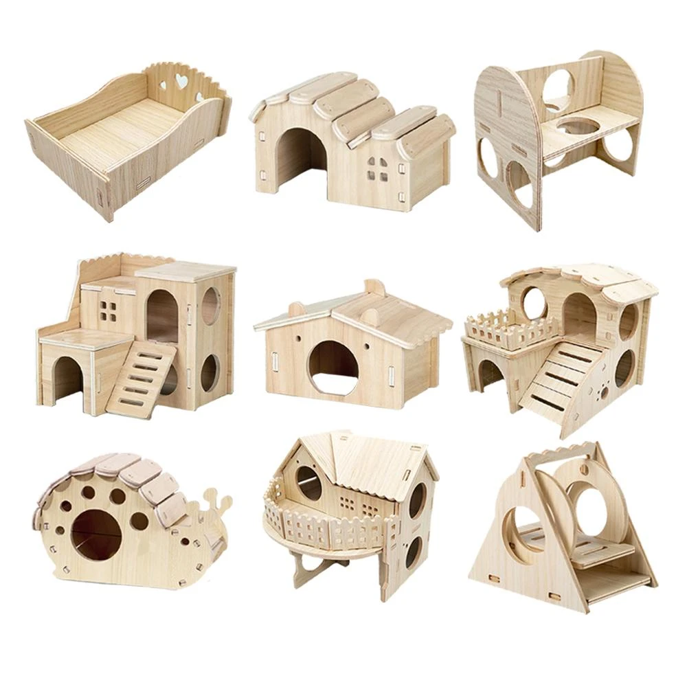 【LIKE PET】倉鼠木製造景倉鼠家具 (倉鼠屋別墅 木屋房子 睡窩小窩 倉鼠窩 倉鼠用品)