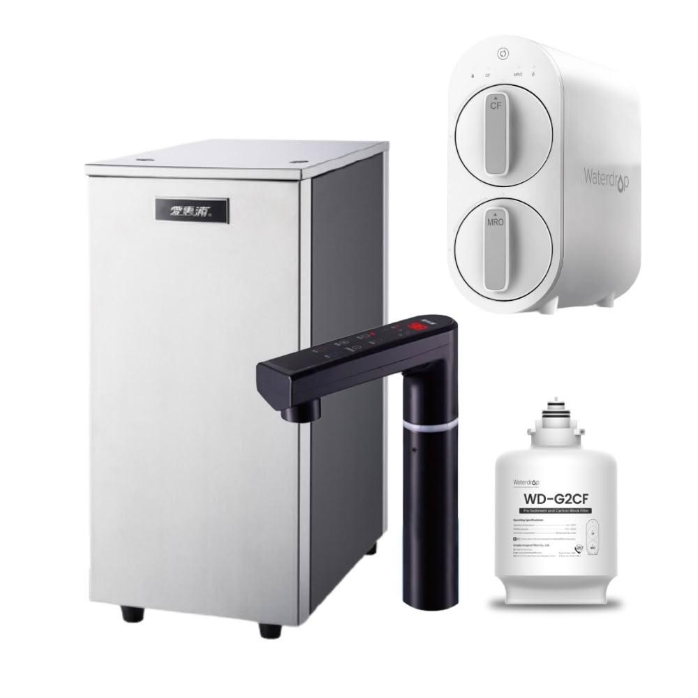【EVERPURE 愛惠浦】雙溫櫥下型 HS288T PLUS觸控熱飲機+Waterdrop G2P600 RO逆滲透無桶直輸生飲淨水器