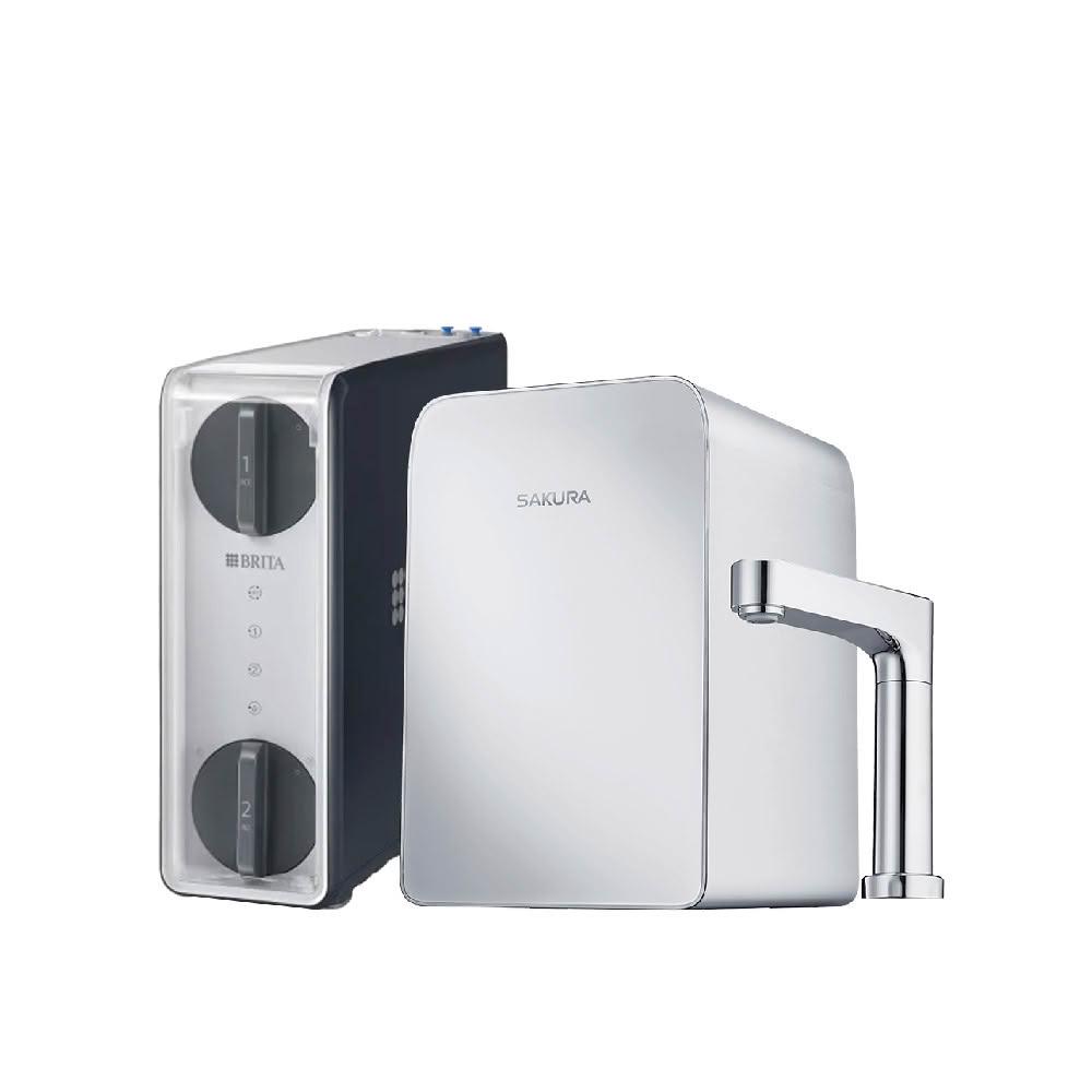 【免費申請補助】BRITA mypure GR600 RO直輸淨水系統+櫻花牌 P0563 廚下觸控式熱飲機