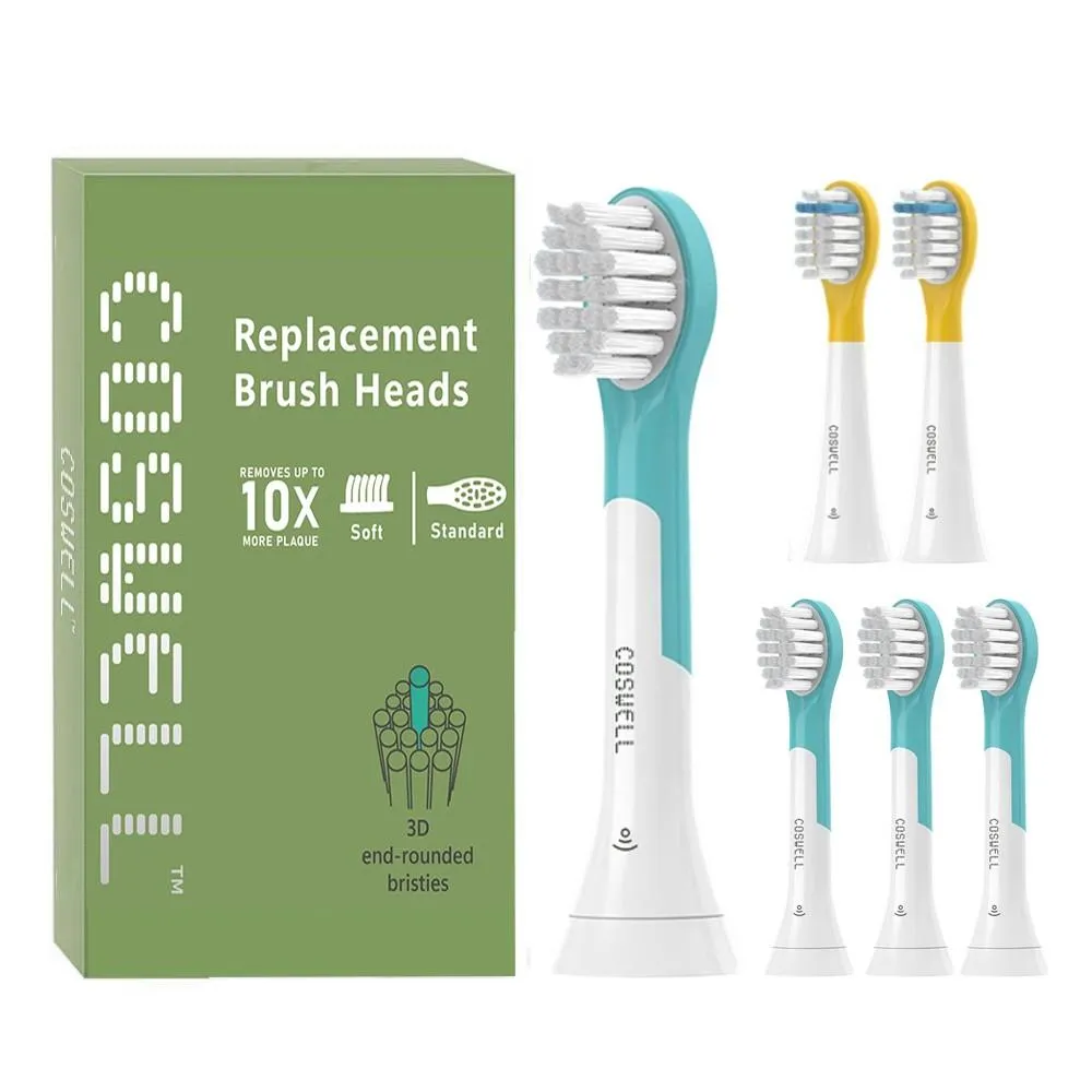 飛利浦 Philips 兒童電動牙刷刷頭 適用飛利浦HX6322/莎莉兒童款HX2472 | 滅菌獨立包裝|4/6入
