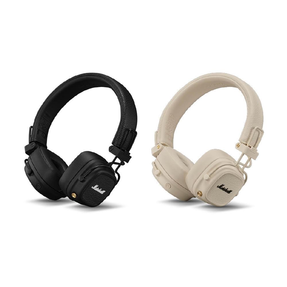 Marshall Major V藍牙耳罩式耳機-經典黑/奶油白 台灣原廠保固18個月