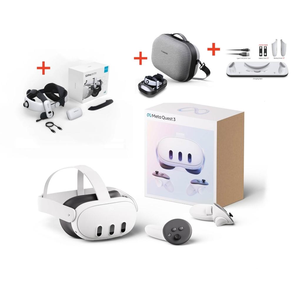 【美品】  Quest 3 512GB【電池有】 Meta Quest】Meta Quest 3 VR設備MR 混合實境512GB (+S3 PRO電池頭戴+