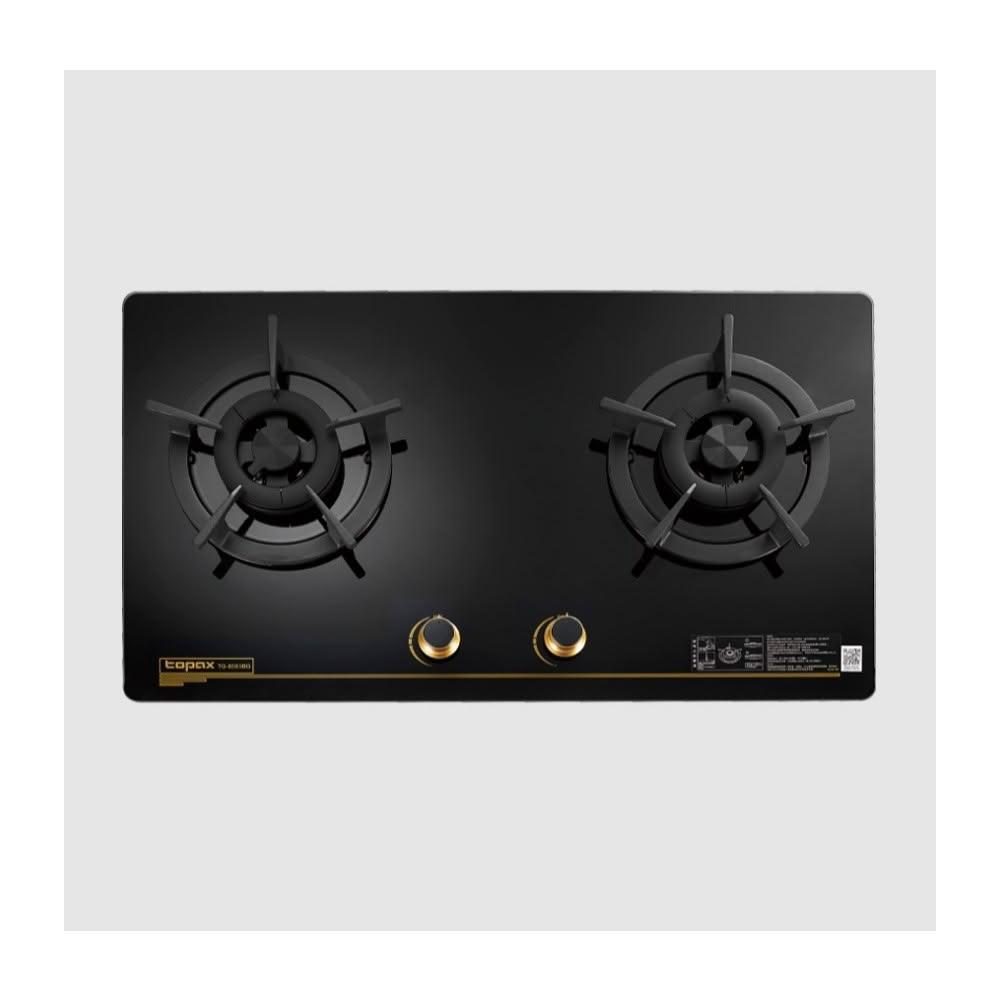 【莊頭北】保潔二口玻璃檯面爐 TG-8503BGB 黑色玻璃 專利潑水銅齒蓋 薄型33%銅鋁爐頭 火力穩