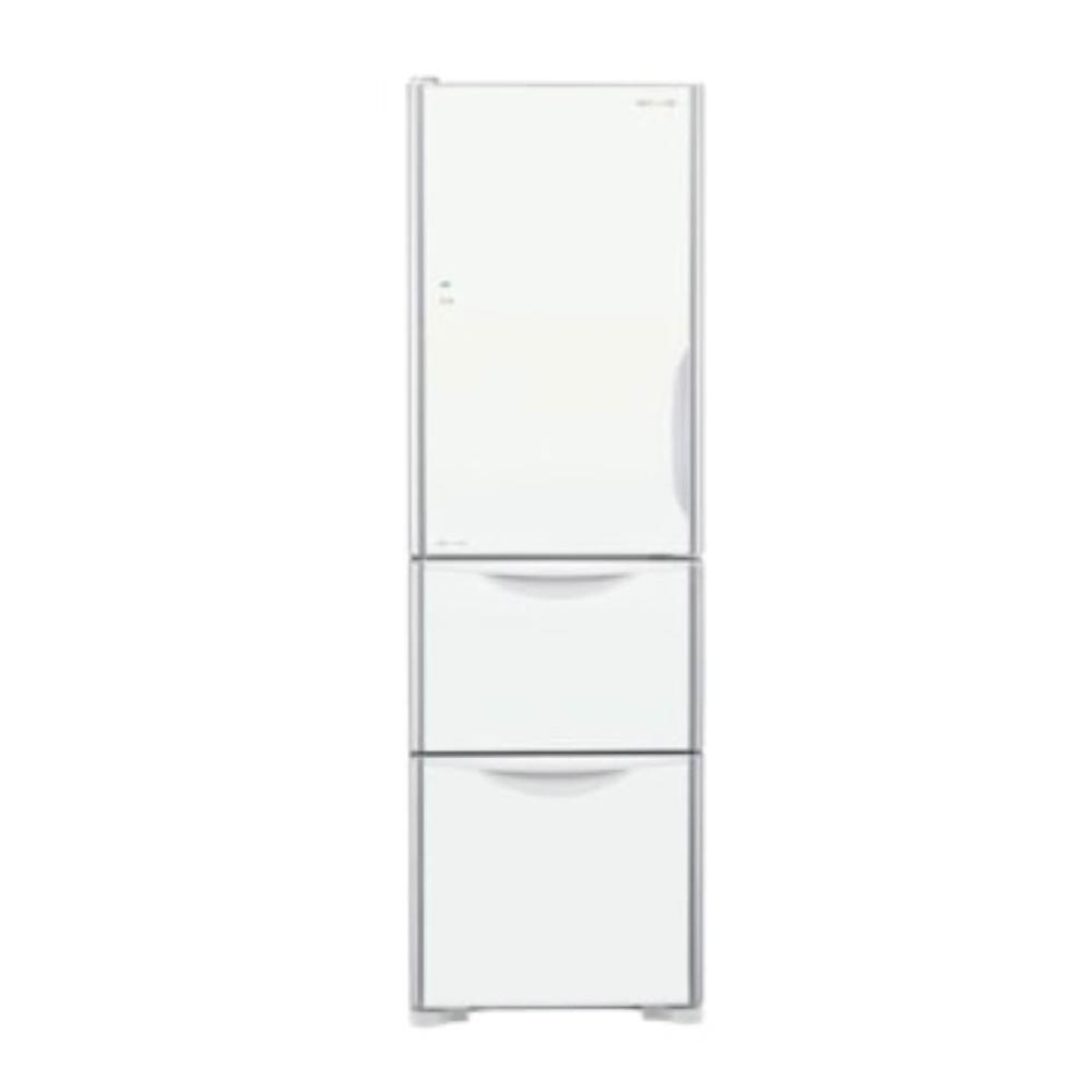  HITACHI 日立 331公升變頻三門冰箱 RG36BL 左開 琉璃白 GPW，具備一級能效與自動除霜功能，尺寸為寬度60公分、深度61-70公分，適閤家庭使用，提供完善的保固服務。 