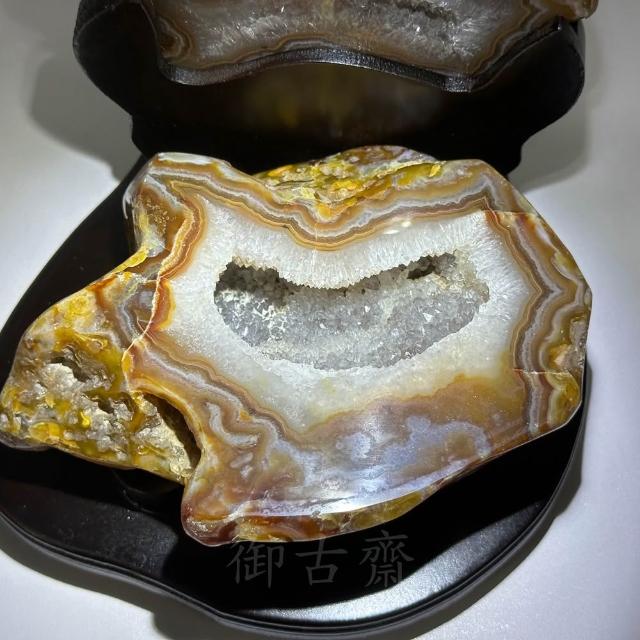 御古齋】天然瑪瑙晶洞聚寶盆財源廣進聚氣招財淨化消磁強磁場風水開運