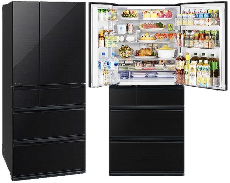 【MITSUBISHI 三菱電機】MR-WX71C-B-C1 705L 六門玻璃旗艦日製冰箱-星曜黑 (含基本安裝)