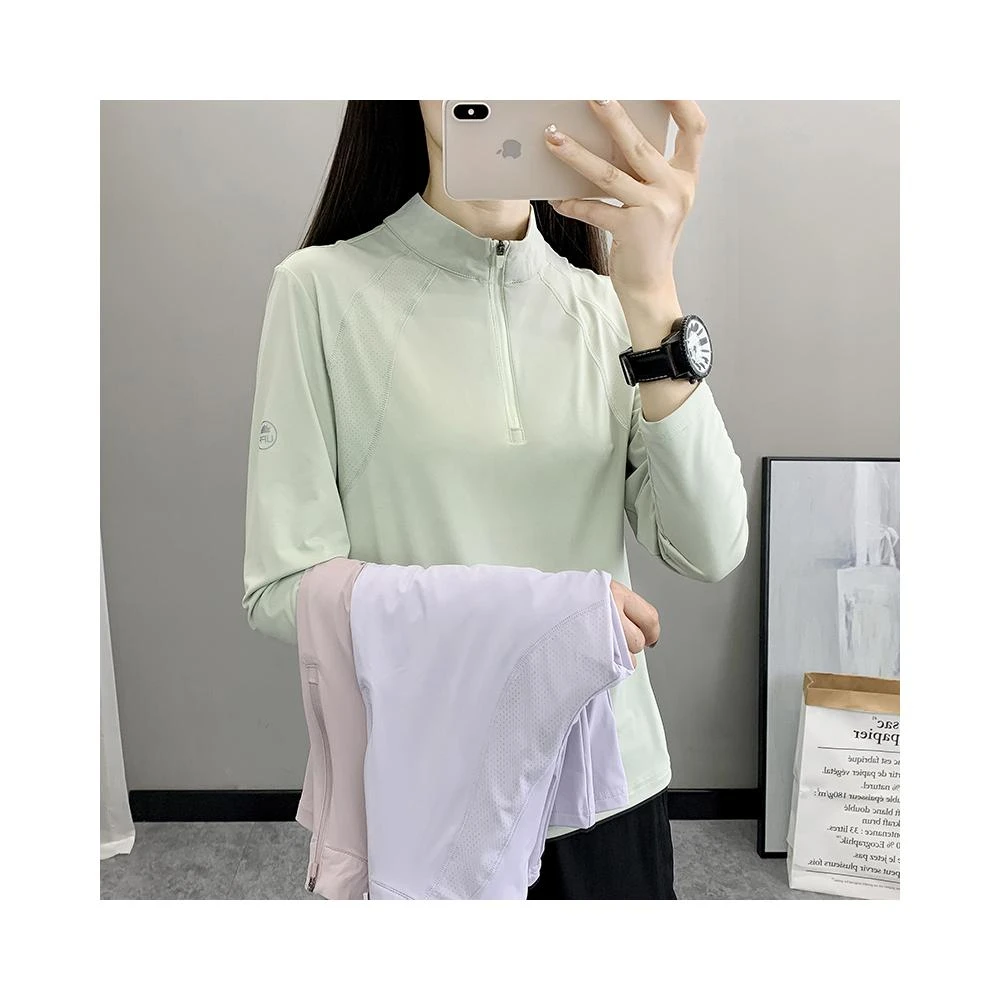 【JP】JP-女款透氣上衣 涼感速乾材質 夏季薄款長袖 透氣/排汗/涼感 運動上衣 2603