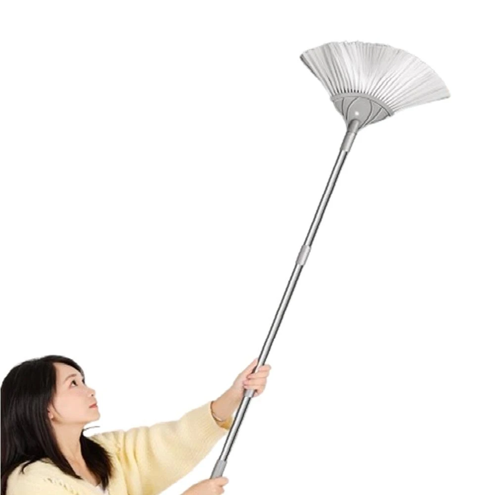 3.2米加長🔥天花板掃把 扇形掃把伸縮桿 房頂除塵掃 天花板蜘蛛網除塵刷 蜘蛛網掃把 蜘蛛網刷（180°旋轉/可拆卸）