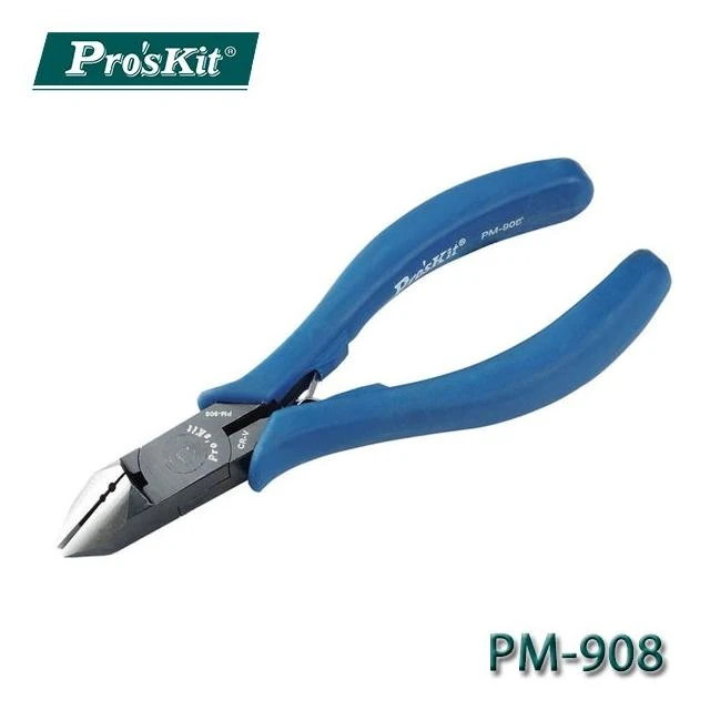 【Pro’sKit 寶工】PM-908 剋鋼 6吋 斜口鉗 藍色TPR手柄 (160mm)