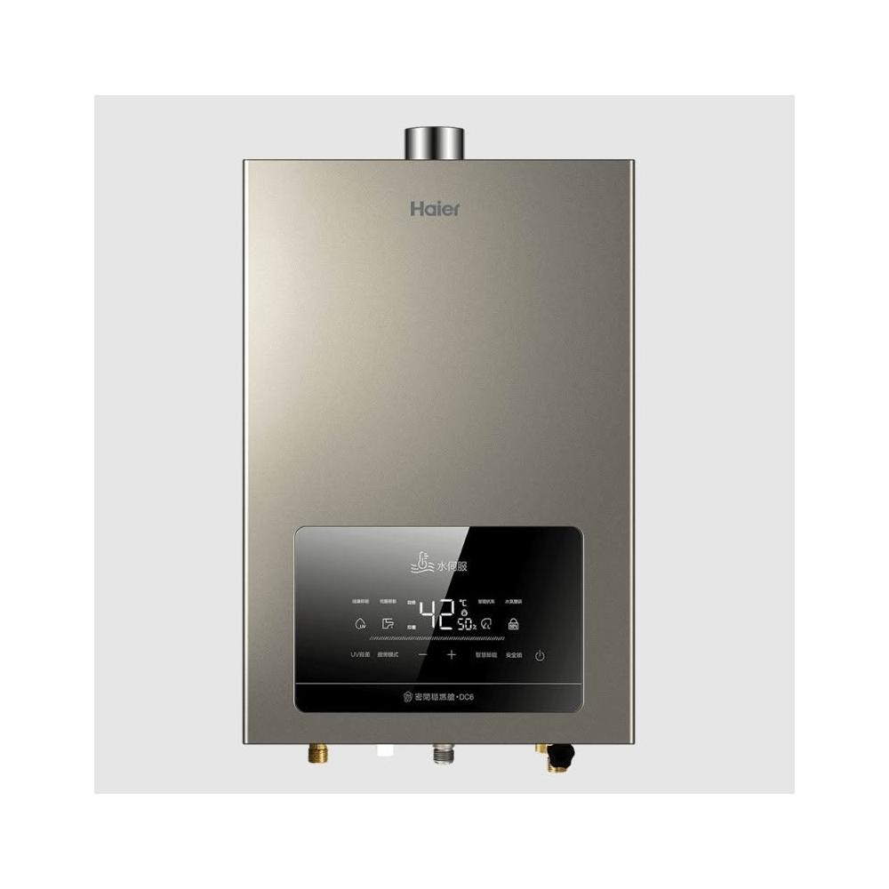 Haier 海爾 JSQ31-16DC6 天然氣瞬熱式熱水器，提供 16L 容量，適合屋內使用，即時供應熱水，節能環保。享有 3 年全機保固，品質可靠，安裝簡單，滿足家庭日常需求。