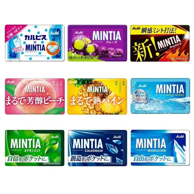 【ASAHI 朝日】日本 Asahi 朝日 MINTIA 口含錠 (口含糖 涼糖 薄荷錠)