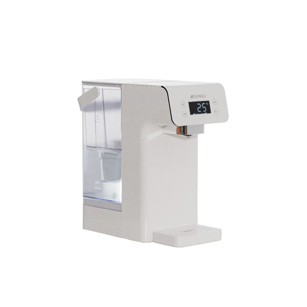 【SANSUI 山水】美型白小熱飲│3秒瞬熱智慧多功能飲水機 咖啡/茶/泡奶 SWD-IU516(贈濾心+支架)