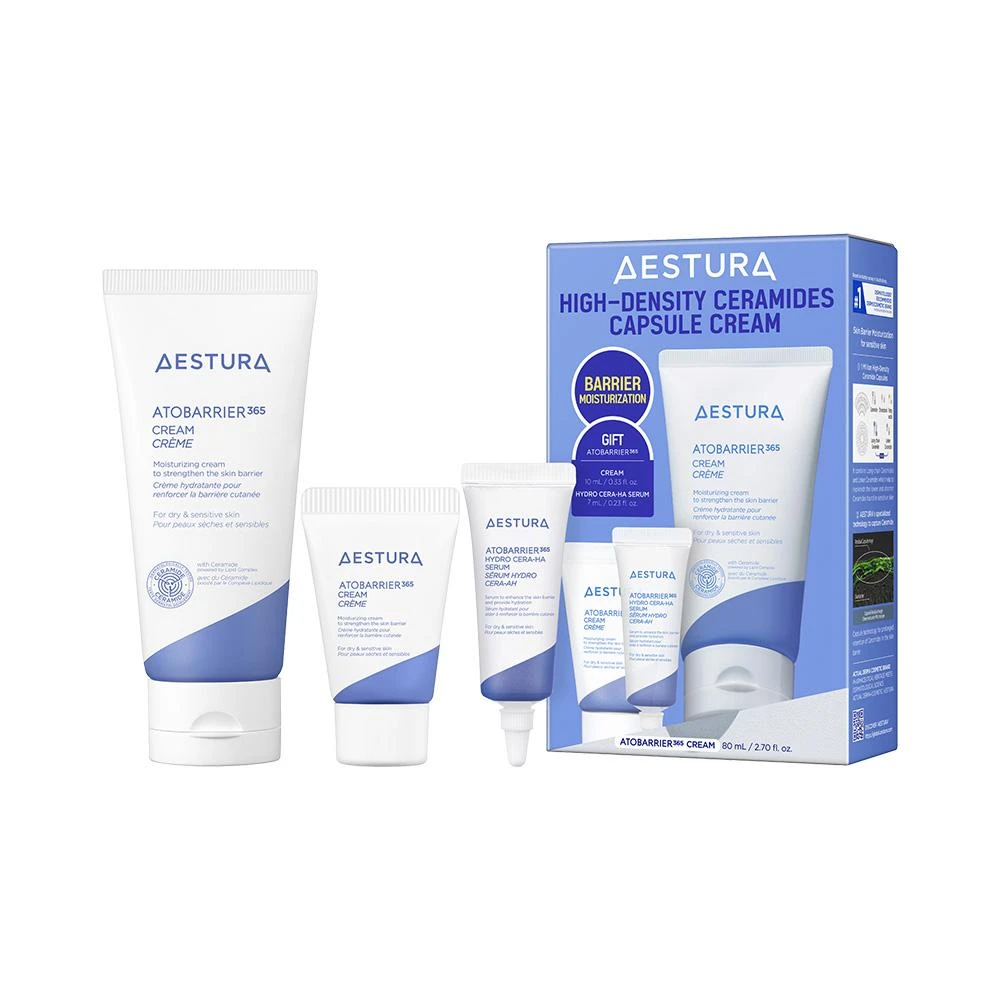 【AESTURA 璦絲特蘭】每日保濕柔護屏障修護霜限定套盒(乾癢/保濕/舒緩)