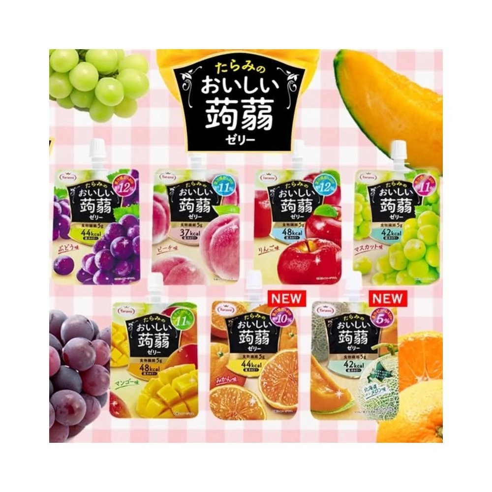【達樂美】日本 Tarami 達樂美 蒟蒻果凍飲 紫葡萄/白葡萄/水蜜桃/芒果/哈密瓜 150g