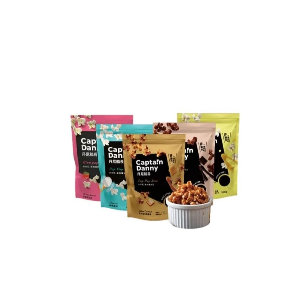 嚴選SHOP 丹尼船長 米米花 100g/包 焦糖/玉米/海藻糖/牛奶糖 奶素非油炸烘烤酥脆純米的爆米花零 Z554