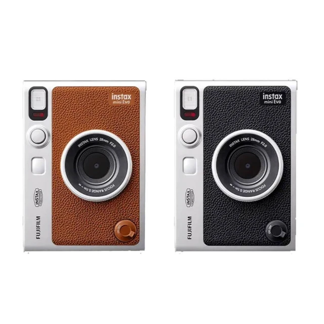 【FUJIFILM 富士】mini EVO  黑色.棕色.玫瑰紫拍立得相機 相印機 兼具拍照列印功能 恆昶公司貨保固一年