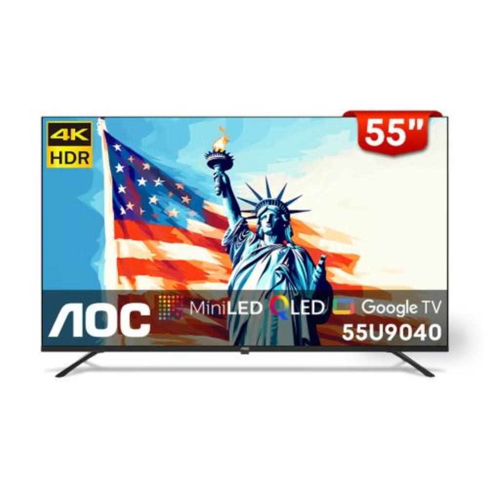 【AOC】(無安裝)美國55吋miniLED 4K連網智慧顯示器55U9040