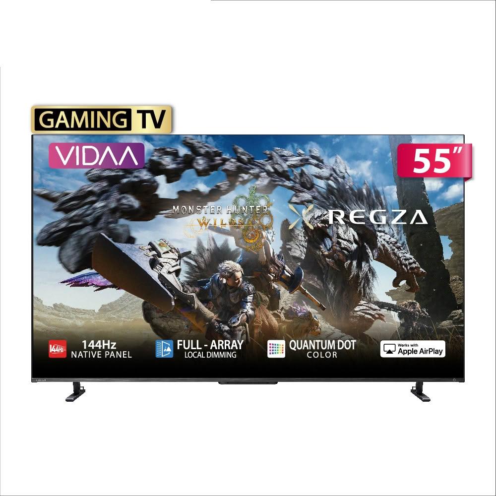 【TOSHIBA 東芝】55Z670NT 55型 4K QLED 144Hz 智慧顯示器|含壁掛安裝+架子(固定式)