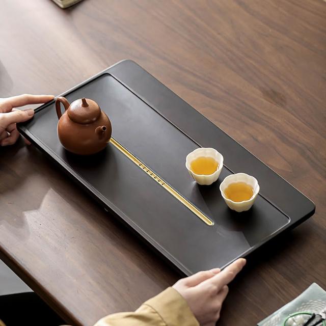 輕奢竹製茶盤2026新款家用長方形幹泡臺辦公室排水茶托盤功夫茶具优厨纳家居