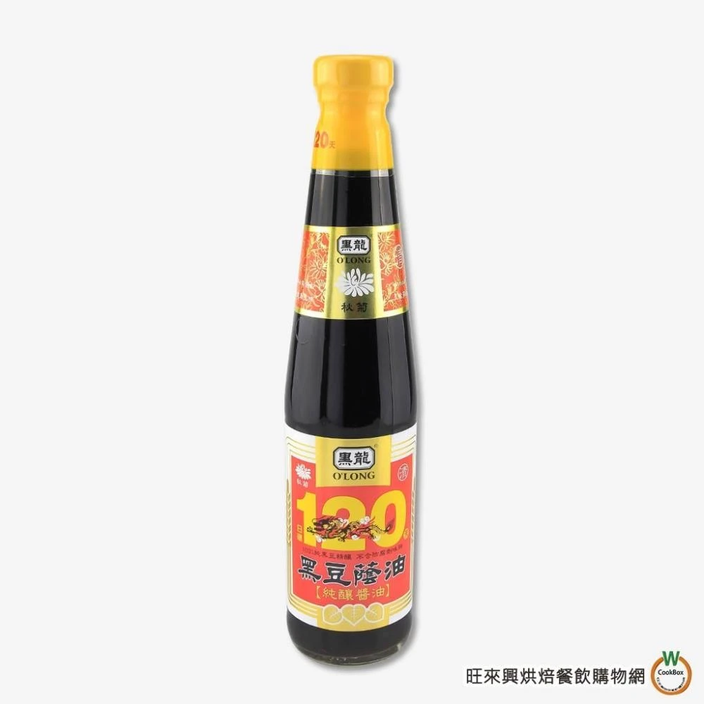 【旺來興烘焙餐飲購物網】黑龍 秋菊  黑豆蔭油 (清油) 400ml ( 總重 :790g )  / 罐