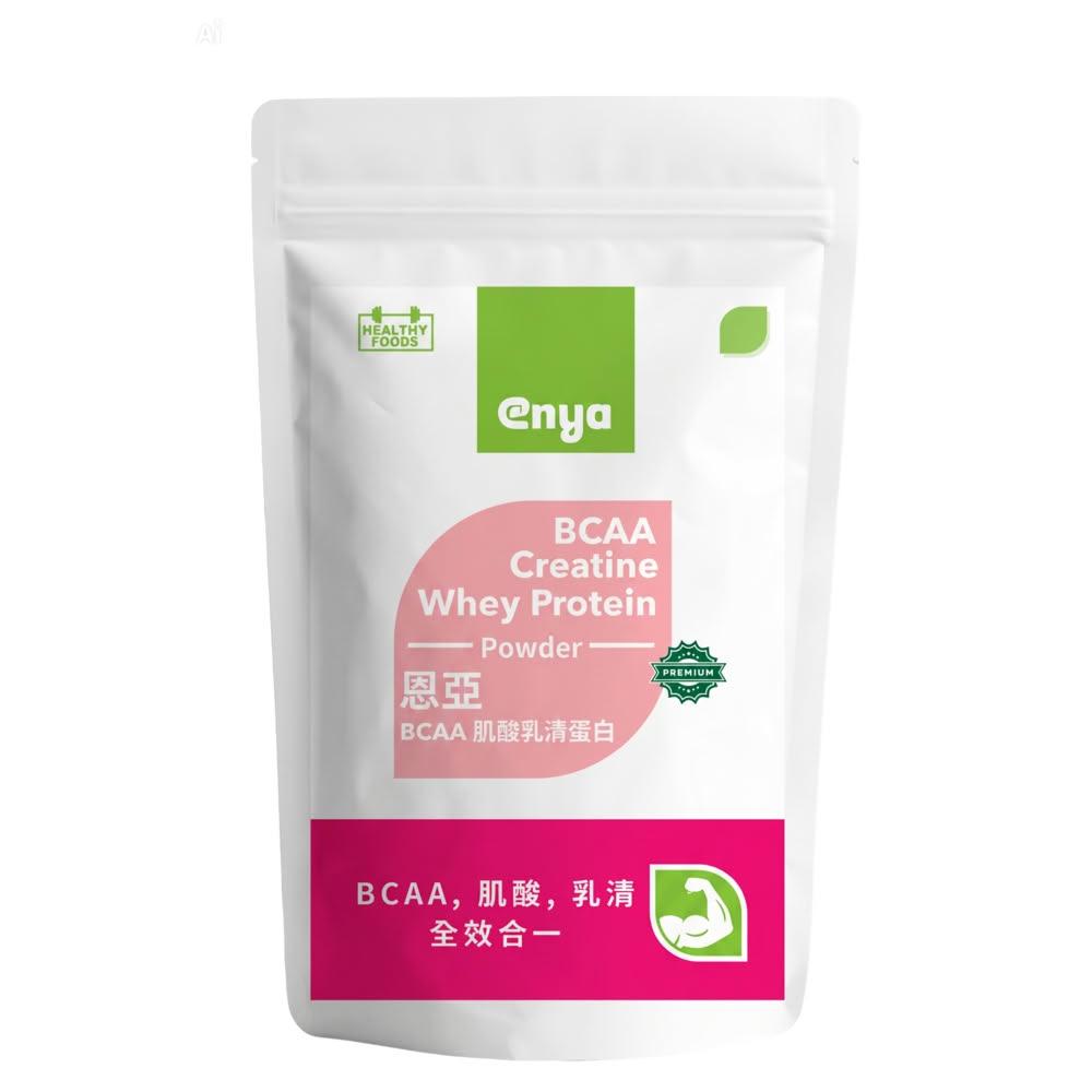 【enya 恩亞】BCAA+肌酸+WPI分離式乳清蛋白粉 500g/袋｜無添加 高純度 90% 即溶｜適合健身補給、路跑、銀髮族蛋白質補充