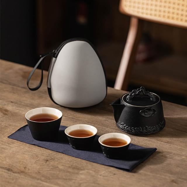 故宮文化高端茶具高品質山海茶具故宮文創手抓壺便攜旅行茶具泡茶壺茶杯