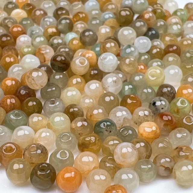 【玉我翡翠】冰種圓珠3.5mm(單顆售) M0219 散珠DIY 串珠 飾品 配飾 材料 緬甸A貨翡翠【玉我翡翠】