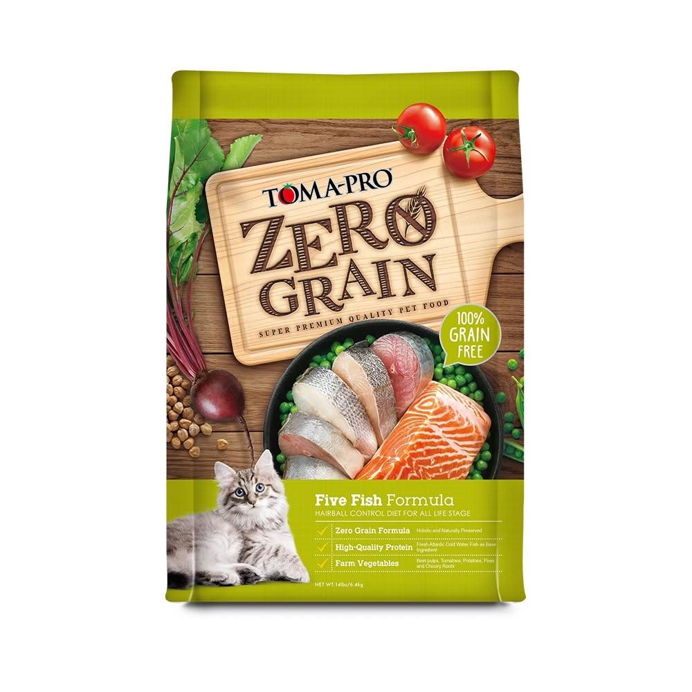 【TOMA-PRO 優格】零穀系列貓飼料 5.5磅 5種魚 貓乾糧 全齡貓 貓飼料